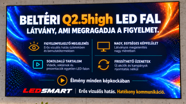 LedSmart SuperPower 2027 Q2.5high SMDtech beltéri ledfal /2.5 mm pixel távolság/